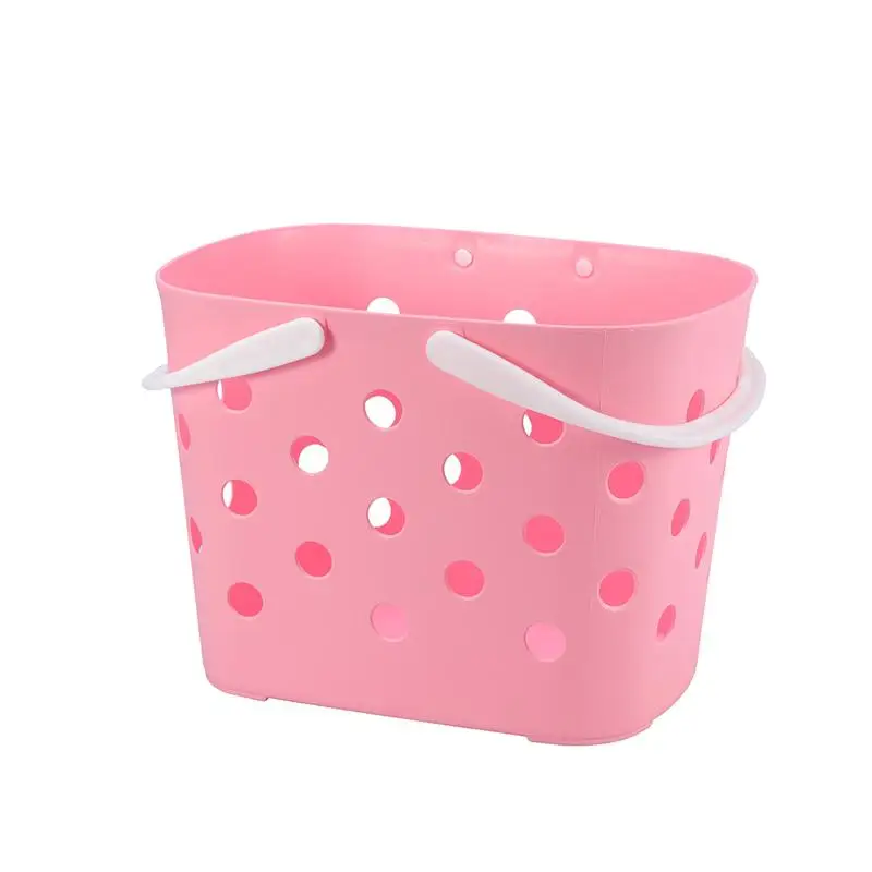 Пластиковая сумка для хранения ванной комнаты - Цвет: pink