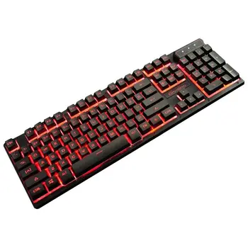 

USB Wired Ergonomic Computer Keyboard LED Backlit Gaming Keyboard 104 Keys for Windows Laptop Desktop PC Office Gamer