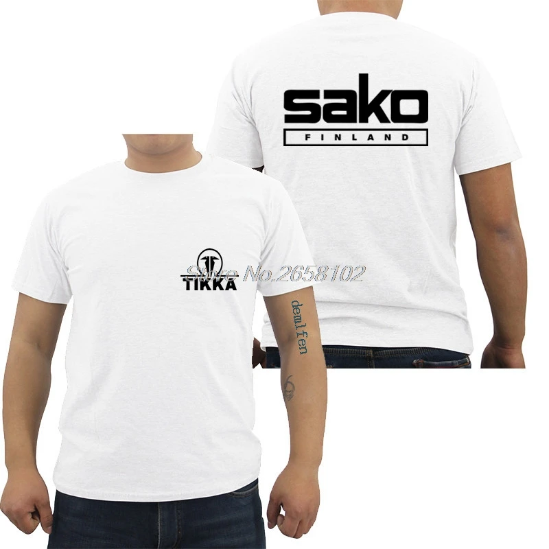 

Hot Sale Fashion Men Cotton T-shirt New Tikka By Sako Finland Firearms Logo Men's Black T Shirt Harajuku Tees Tops Shirt