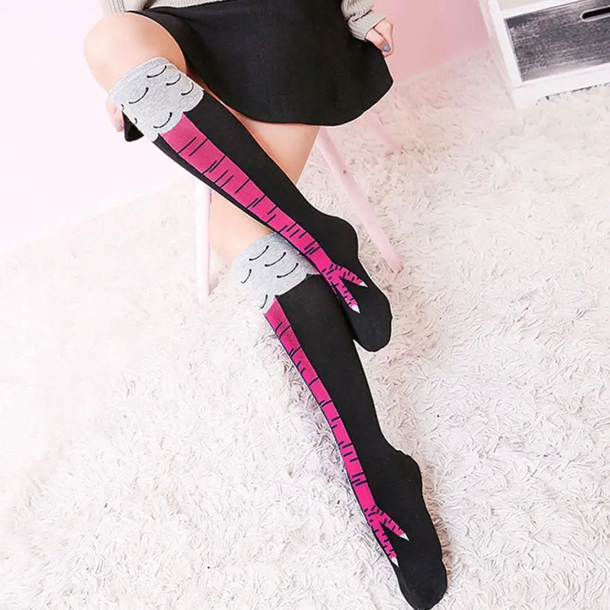 Новое поступление, забавные Повседневные носки до бедер с рисунком курицы, красивые Дышащие носки, Meias#445