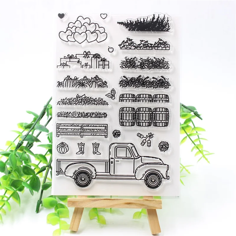 

YPP CRAFT Truck Transparent Clear Silicone Stamps for DIY Scrapbooking/Card Making/Kids Crafts Fun Decoration Supplies 516