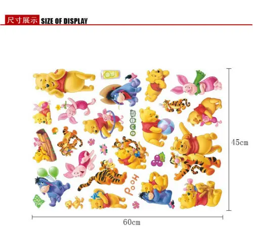 Лимит 100 Винни Пух Тигр поросенок наклейки на стену Детская Фреска детская спальня Наклейка Искусство