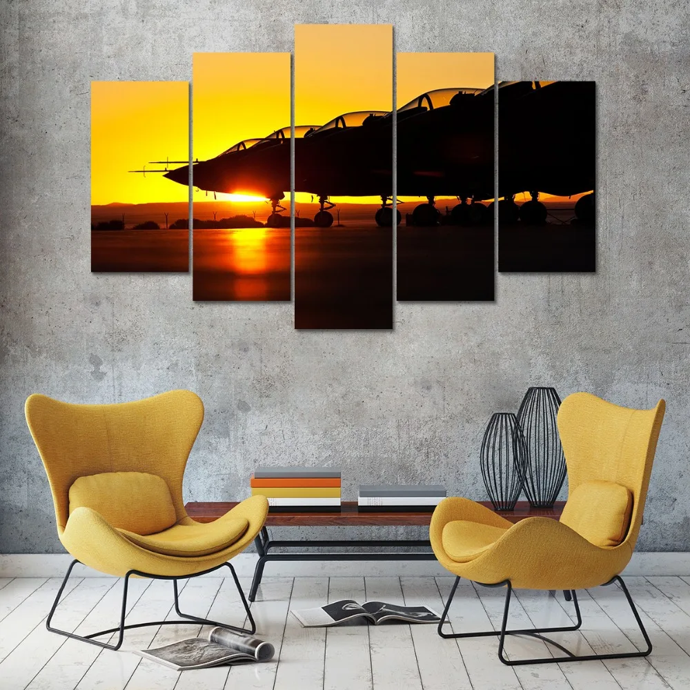 military airplanes sunset-1