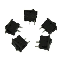 5 x AC 250V 3A 2 Pin ON/OFF I/O SPST Snap in Mini Boat Rocker Switch