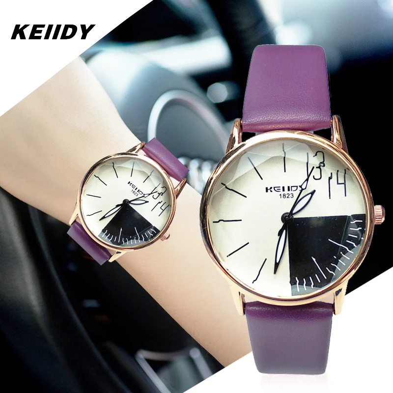 

New KEIIDY Top Brand Leather Women Watches Ladies Fashion Casual Dress Quartz Watch Female Gift Clock Montre Femme Relojes Mujer