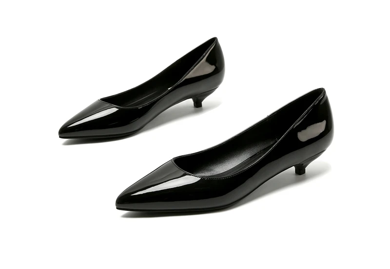 Весенние женские брендовые туфли-лодочки из высококачественной натуральной кожи; элегантные офисные туфли для танцев; женская обувь на каблуке размера плюс; F0007
