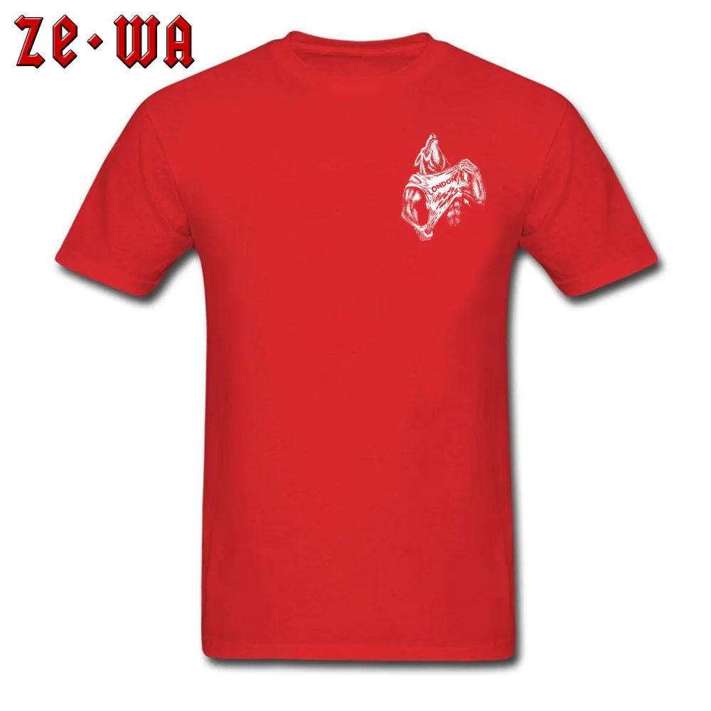 Group Short Sleeve Tops & Tees April FOOL DAY On Sale Round Neck 100% Cotton Tshirts Men Tshirts American Werewolf in London American Werewolf in London Chest red