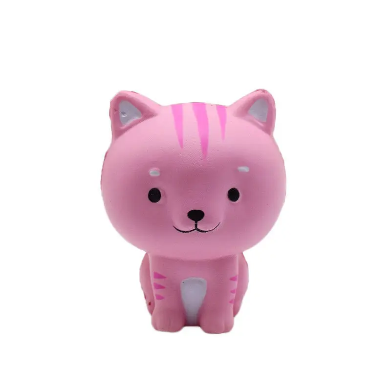 Jumbo мягкие и милые панда Медведь яйцо конфеты Мягкий замедлить рост эластичный Squeeze малыш игрушечные лошадки снять стресс телефон бретели для нижнего б - Цвет: Pink Cat