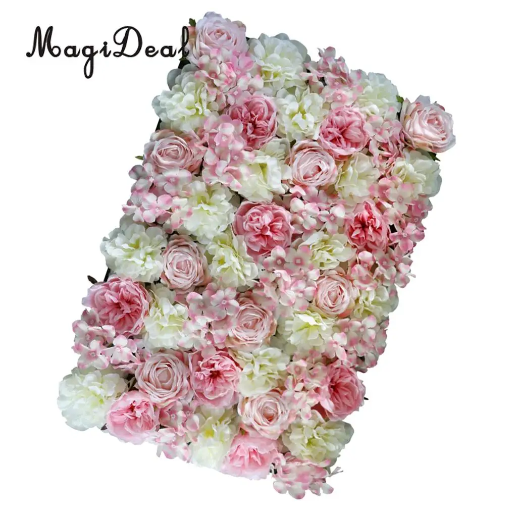 Artificial Rose Flower Wall Panels Wedding Anniversary Venue Flower Arrangement DIY Art Decor Photo Backdrops