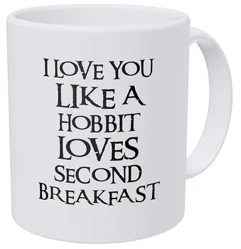 

I Love You Like A Hobbit Loves Seond Breakfast 11 Ounces Funny Coffee Mug