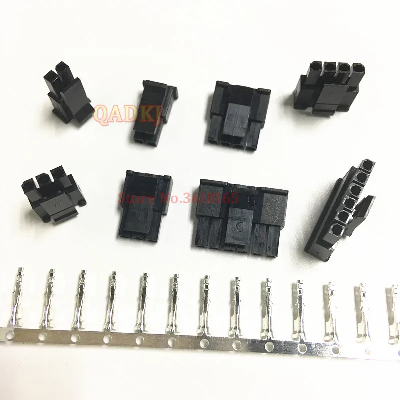 

30 SETS Molex Micro-Fit 3.0 mm Connector MX3.0 Single Row Male Housing+Terminals 2P/3P/4P/5P/6P/ 43645 Series
