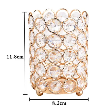 Европейский стиль, Хрустальная подставка для ручек и карандашей, офисный стол, косметическая Кисть для макияжа, держатель для бровей, подводка для глаз, контейнер, золотой Органайзер - Цвет: A