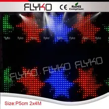 Led rgb диско мягкой светодиодной этап фоне ткани занавес