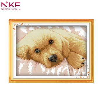 

Needlework,Embroidery,DIY Animal Painting,Cross stitch,kits,11ct 14ct dog Cross-stitch,Sets For Embroidery home wall decor