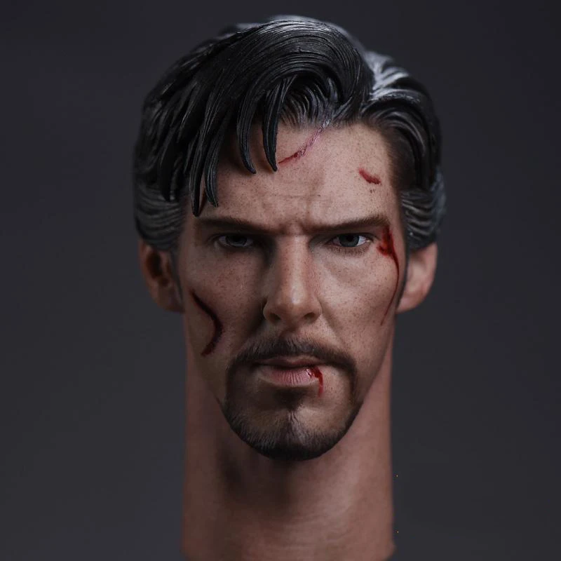

1/6 Doctor Strange Benedict Cumberbatch Head Sculpt Battle Damage Version For 12 Inches Bodies DIY Models