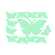 1 Set!!!! ילדי חדרי בית תפאורה חדר שינה מדבקות קיר פרפר זוהר ניאון זוהר בחושך פוסטר מדבקות קיר חמוד DIY