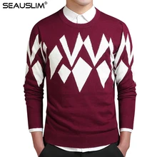 SEAUSLIM свитер с круглым вырезом мужская одежда мужские свитера шерстяные кашемировые пуловеры мужские Брендовые повседневные платья с длинными рукавами LQ-RX-06