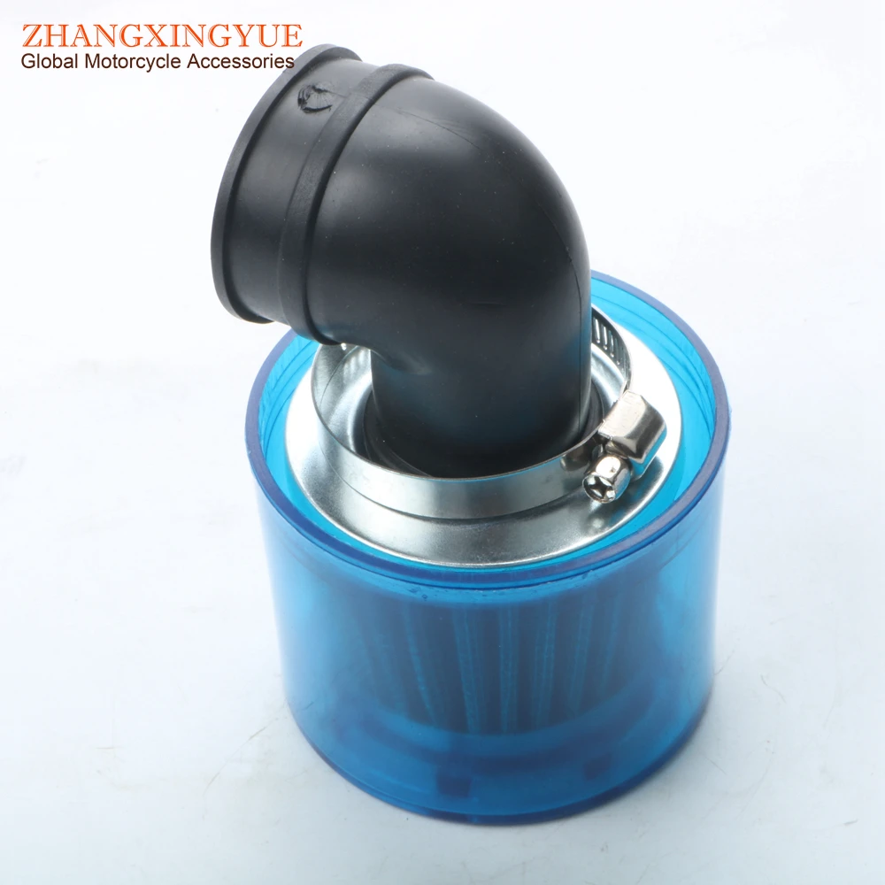 

28mm 35mm 38mm Bend 90 Air Filter Pod For Scooter ATV Kart Dirt Pit Bike 50cc 70cc 90cc
