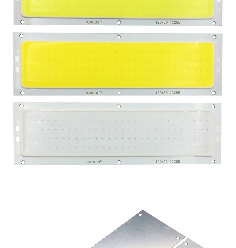 10W LED COB Strip Light Bulb Lamp 1000LM DC 12V White Blue 120x36mm LED Chip car Light Source for DIY (4)