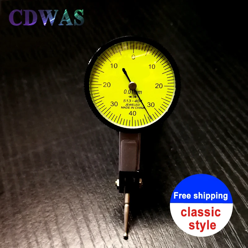 

0-40-0 0.01mm CDWAS Measuring Instrument Tool Accurate Dial Gauge Test Indicator Precision Metric with Dovetail Rails Mount