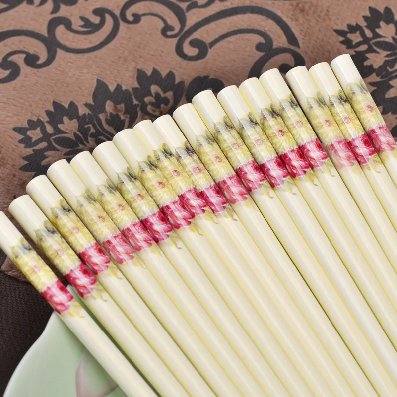 

2 pairs/lot Ivory Chinese chopsticks set Antifouling Mildew Eco-friendly Health Dinner Party Tableware chopsticks Gift 24cm