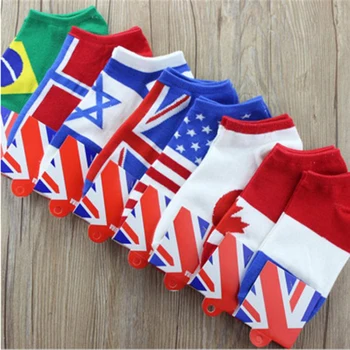 

Boy Children Flag Socks Hot Sale Casual Autumn Spring Free Size Leisure EUR 35-40 Low Cut Crew Flag Cotton Ankle Socks