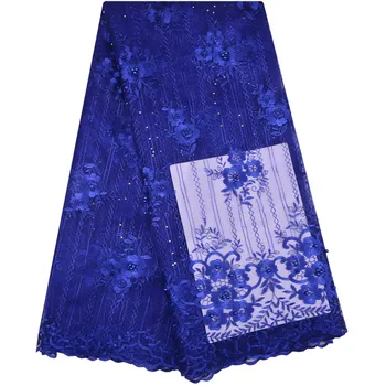 

2018 Nigerian Laces Fabrics Wedding African French Tulle Lace Fabric For Women Dress A1238