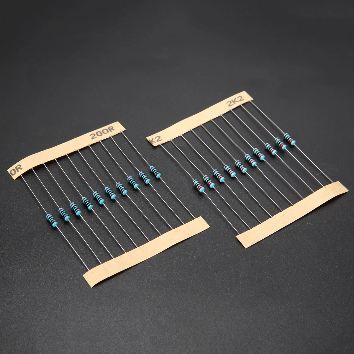 300pcs/lot 1/4 Watt Metal Film Resistor Assortment Kit 30 Different Values 1Ω-1MΩ ohm Range Resistors Resistance