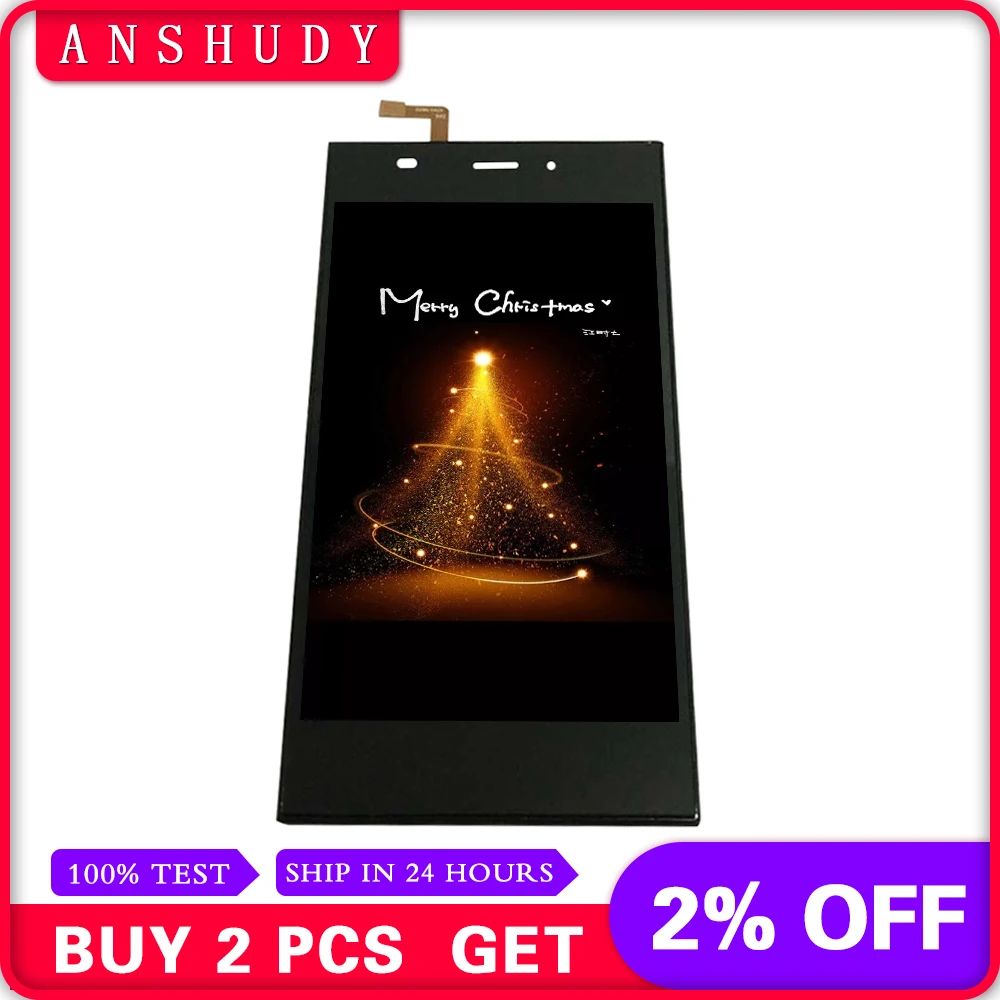 

Black For Xiaomi 3 M3 M 3 Mi3 LCD Display Panel Monitor Module + Touch Screen Digitizer Sensor Assembly With Frame