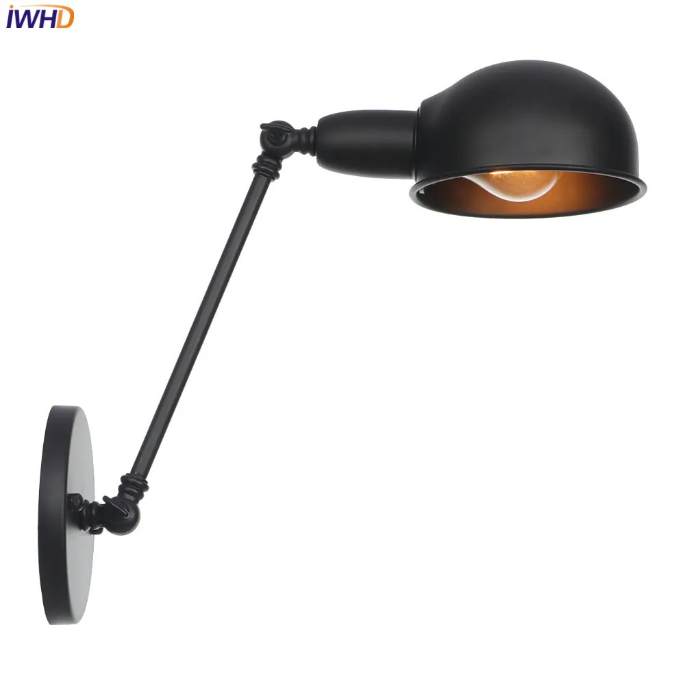 

IWHD Retro Nordic LED Wall Lamp Stairs LED Light Iron Adjustable Wandlamp RH Wall Lights For Home Fixtures Applique Luz Pared
