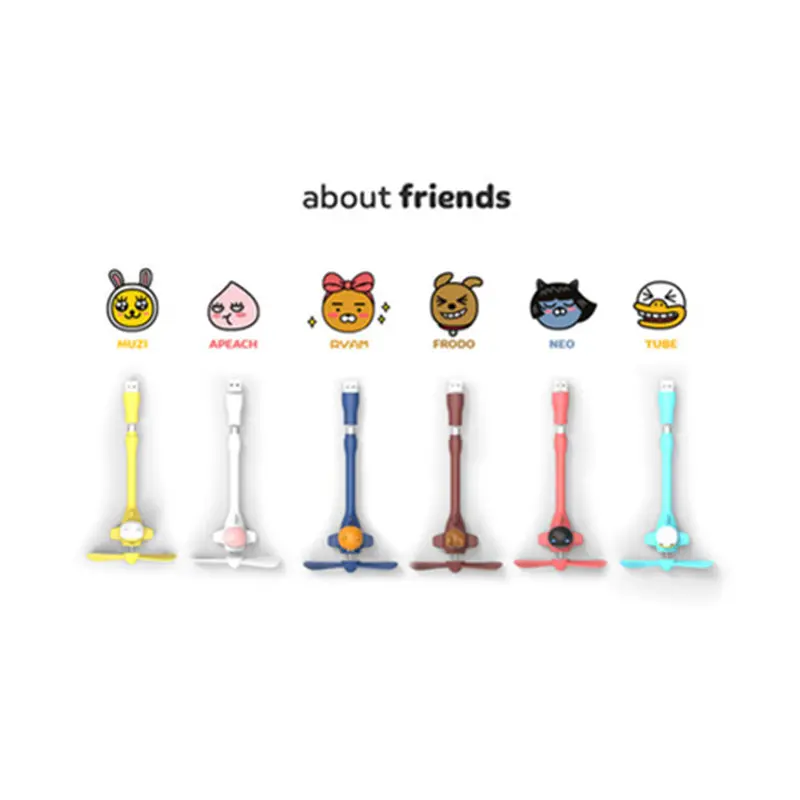 

2 IN 1 Cartoon Travel Portable CellPhone Mini Fan Cooling Cooler For Micro USB For iPhone 5 5S SE 6 6S Plus 8 Pin Android Phones