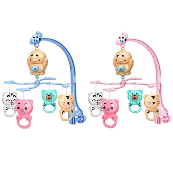 

Baby Musical Crib Mobile Bed Bell Kawaii Animal Rattle Rotating Bracket Toys Giraffe Holder Wind-up Music Box Bed Bell