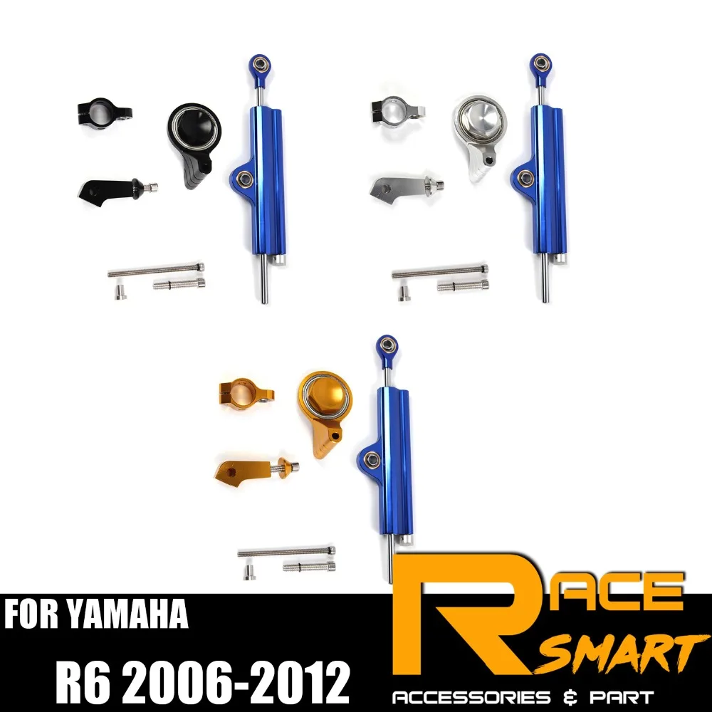 

For YAMAHA R6 2006 - 2012 Steering Damper Stabilizer Kit Motorcycle accessories CNC R-6 R 6 2007 2008 2009 2010 2011 2012
