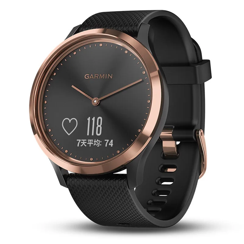 

GARMIN vívomove HR, Hybrid Smartwatch Men Women, Black/Rose Gold