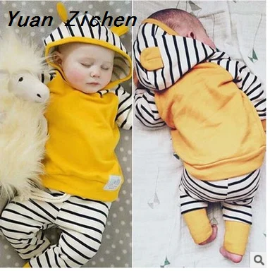 Hot Sales Winter Baby Clothing Sets For Girls Boys Cotton Long Sleeve+Pant Body Suit  Underwear Pajamas  Cute Cartoon Characters
