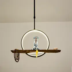 Китайский стиль Креативный светодиодный подвесной светильник Ретро светильник-ветка для обеденного Кабинета кухня Остров креативный