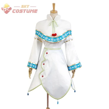 

Vocaloid Snow Miku White Uniform Cape Kimono Dress Outfit Anime Halloween Party Cosplay Costumes For Women New Arrival Full Set