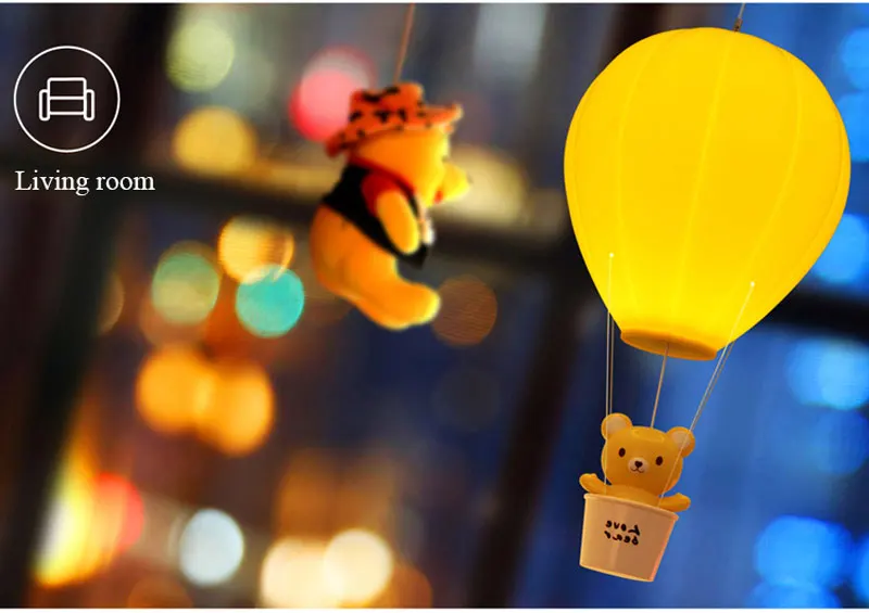 Hot Air Balloon Charging LED Night Lamp Creative Cartoon Cute Desk Lamp Bedroom Bedside Warm Light Nursing Children Baby Light (8)
