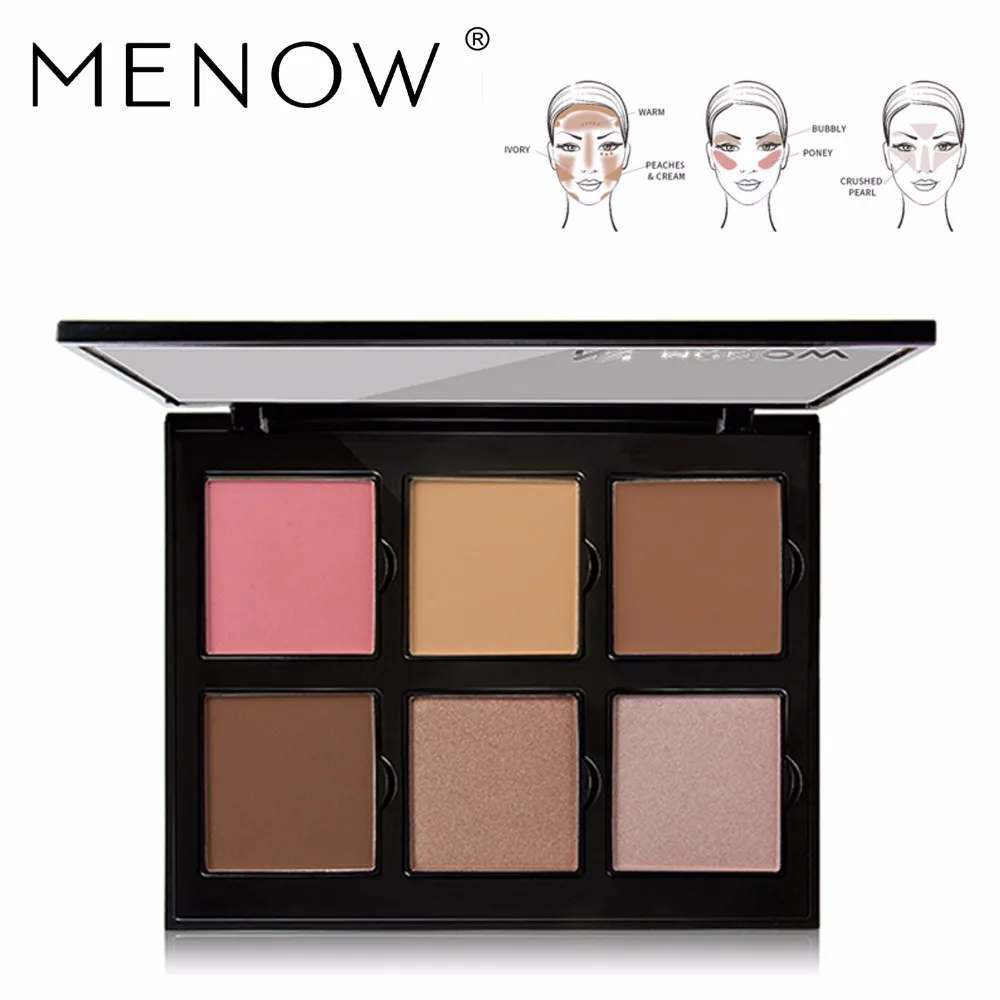 

MENOW Brand 6Color Makeup Cheek Blush Palette Blush In Facial Powder Longlasting Natural Facial Contours Cosmetic Drop ship MK01