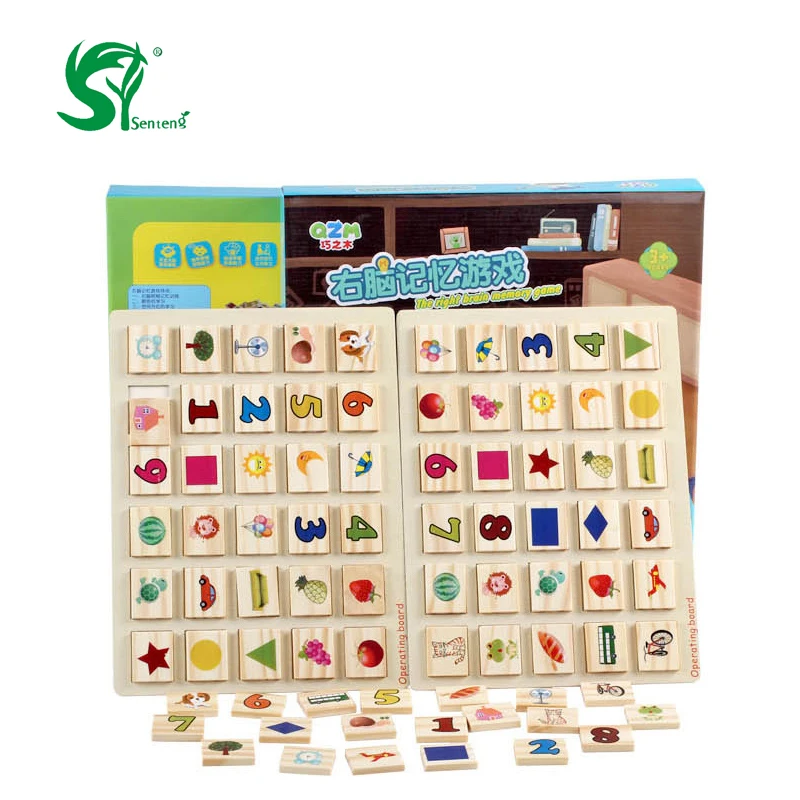 

Wooden toys montessori right brain memory test toys for children give their children the best gift toys  bricks  interests