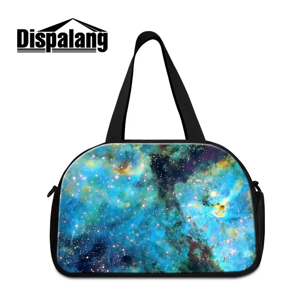 Стильные женские Путешествия Duffle Сумки Galaxy Star Universe повседневные мужские сумки Дорожная сумка с короткими ручками Обувь Сумка выходные сумка - Цвет: Черный