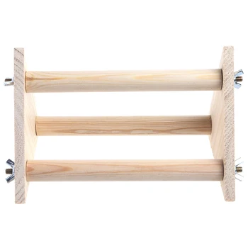 

Funny Parrot Bird Perch Stand Play Toys Gym Wooden Activity Table Top Play stand Drop Ship