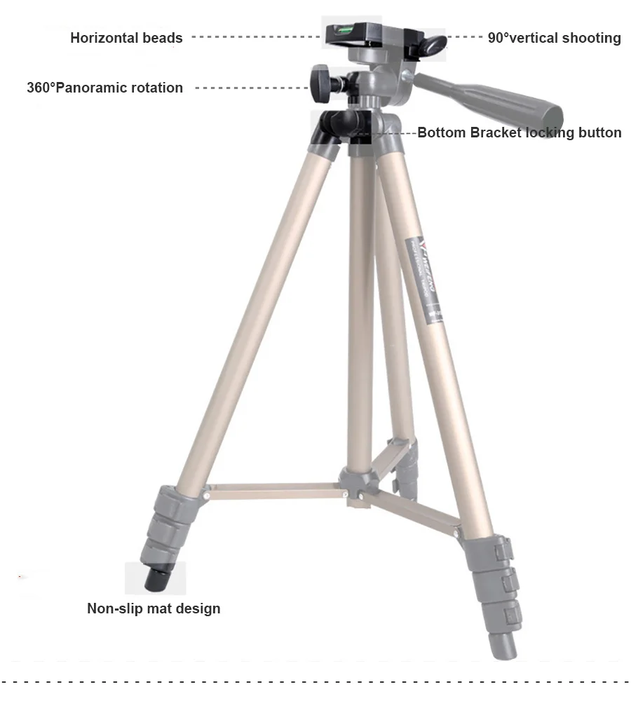 AODIAN AODIN Portable Lightweight Aluminum Alloy Projector Tripod 4 Foot Camera projector bracket Rocker Arm Carry Bag Universal-02