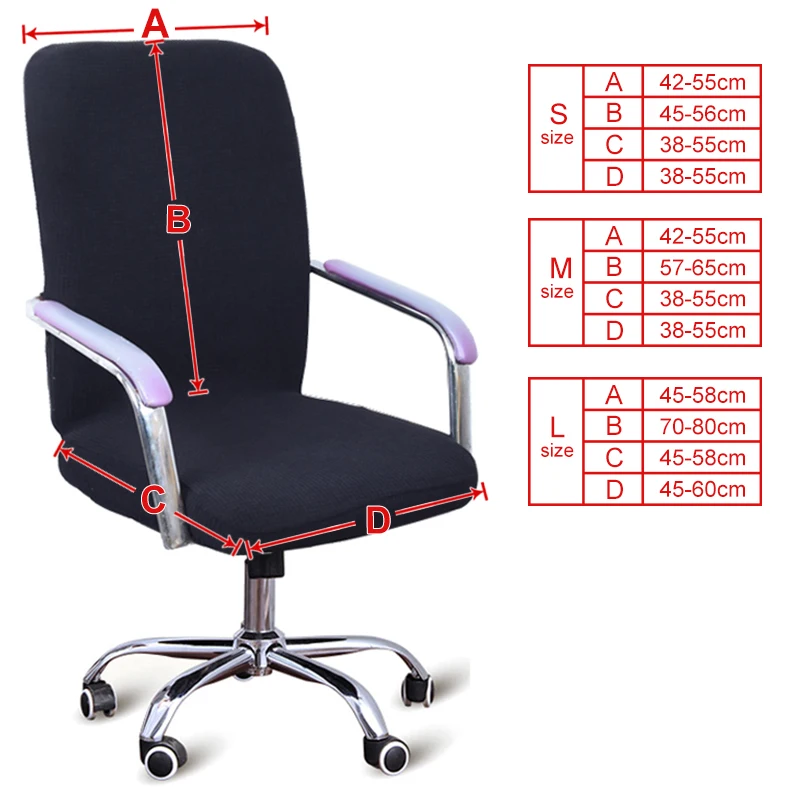 Billige Jacquard Wasser beweis Computer Büro Stuhl Abdeckung Seite Zipper Arm Stuhl Cover Schutzhülle Stretch Rotierenden Lift Stuhl Abdeckungen