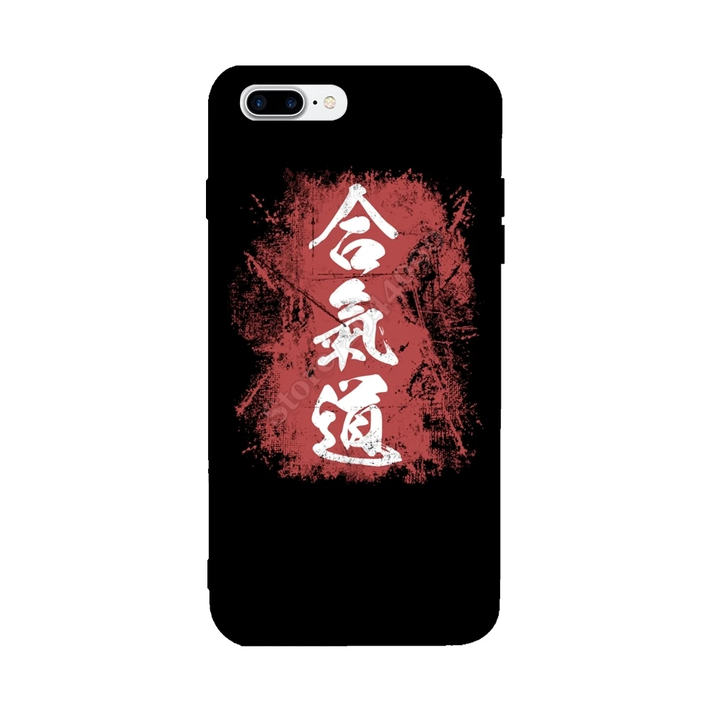 Aikido Japanese Kanji For Iphone X Case Soft TPU Colorful Novelty Ultra-thin Glaze 6S 6 7 8 Plus 4.7 5.5 Inch |
