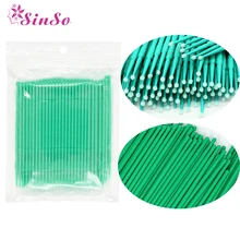 Sinso 100Pcs/bag Disposable MicroBrush Eyelashes Extension Individual Lash Removing Swab Micro Brush For Eyelash Extension Tools