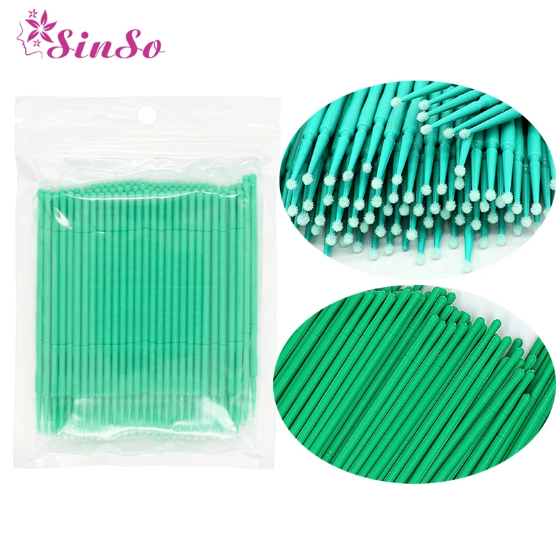 

Sinso 100Pcs/bag Disposable MicroBrush Eyelashes Extension Individual Lash Removing Swab Micro Brush For Eyelash Extension Tools