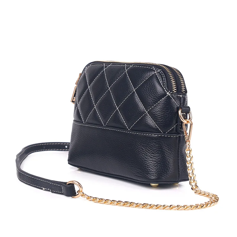 

Hot Single Shoulder Baotou Layer Kraft Linger Small Fragrance Chain with Oblique Square