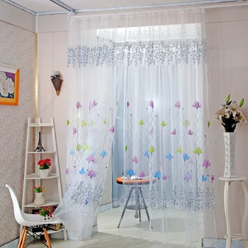 

Home Decor Drapes Sheer Window Curtains for Living Room Bedroom Kitchen Modern Tulle Curtains Sun Floral Fabric Blinds