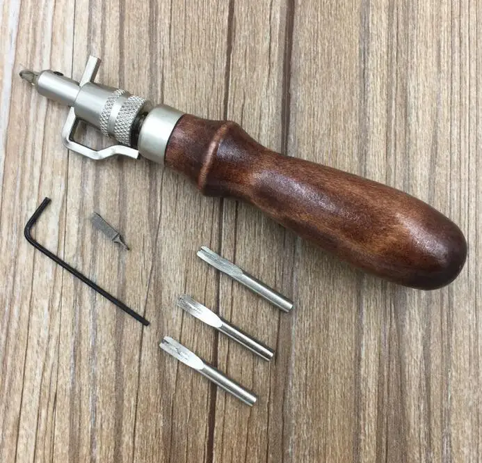 FREE SHIPPING high quality FIve in one Wooden handle groover edge